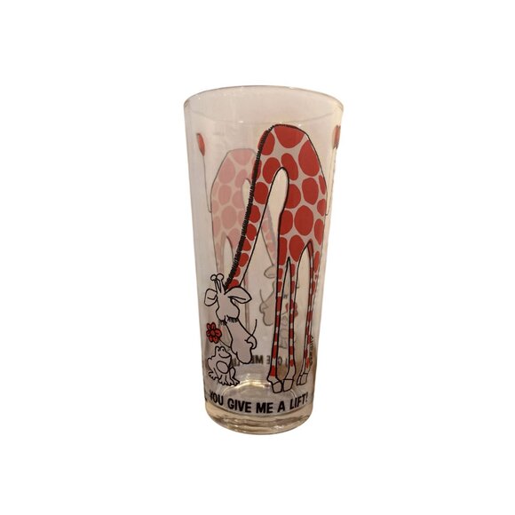 Vintage Pepsi Szeghy You Give Me A Lift Visual Creations Giraffe Frog Glass - Picture 2 of 7